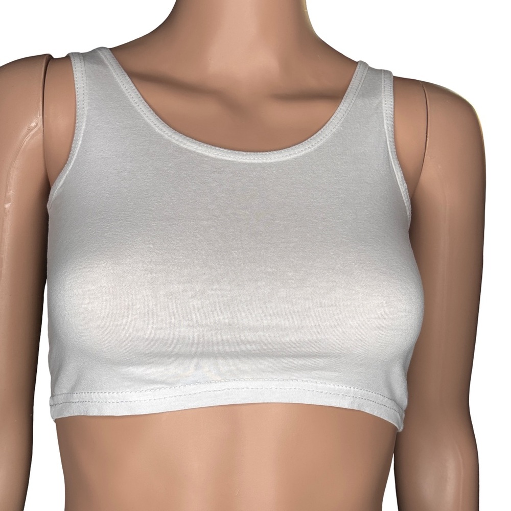 Women's White Crop Top marked Xl is Small (3 for $12 item)